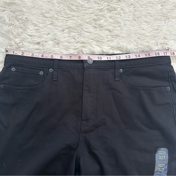 J. Crew Factory Jeans Tall Essential Straight In All-Day Stretch Black 32T NWT - Picture 9 of 11